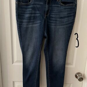 a.n.a Blue Ankle Cropped Jeans
